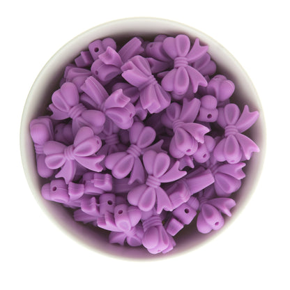 Silicone Focal Beads Bows Lavender from Cara & Co Craft Supply