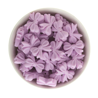 Silicone Focal Beads Bows Light Purple from Cara & Co Craft Supply