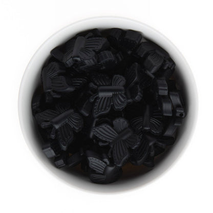 Silicone Focal Beads Butterflies Black from Cara & Co Craft Supply