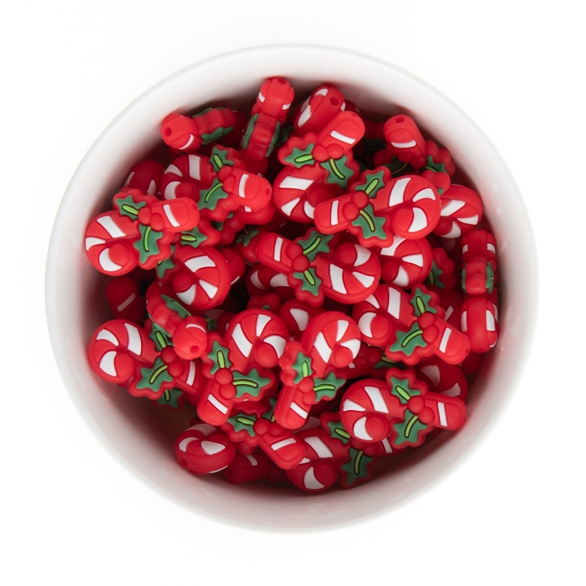 Silicone Focal Beads Candy Canes from Cara & Co Craft Supply