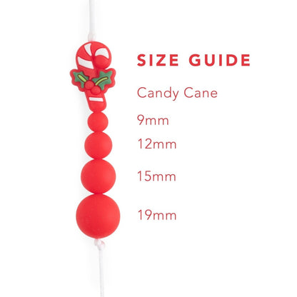 Silicone Focal Beads Candy Canes from Cara & Co Craft Supply