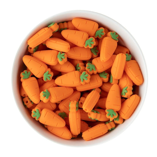 Silicone Focal Beads Carrot from Cara & Co Craft Supply