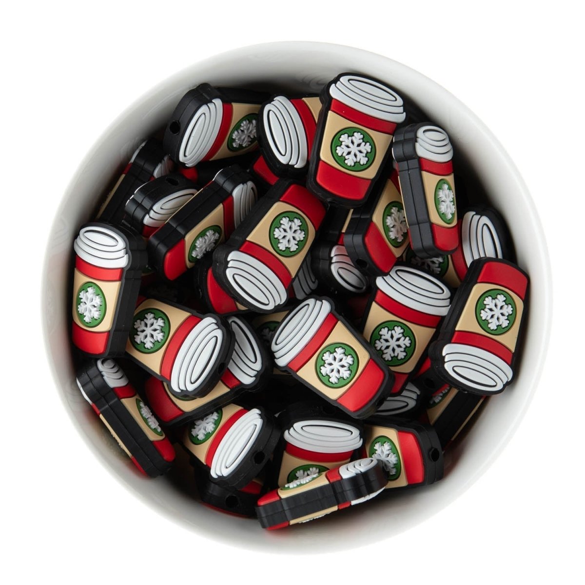 Silicone Focal Beads Christmas Latte from Cara & Co Craft Supply