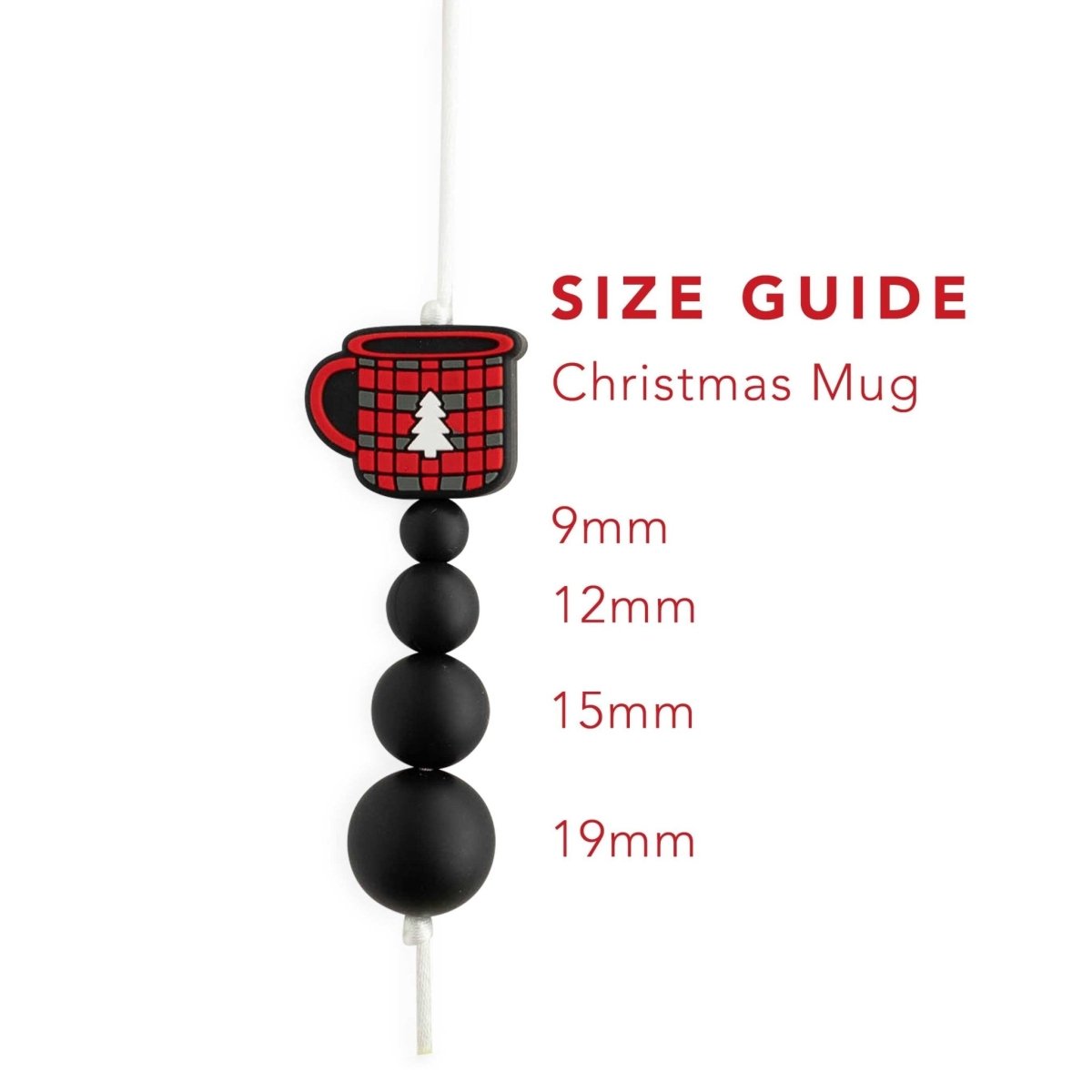 Silicone Focal Beads Christmas Mugs from Cara & Co Craft Supply