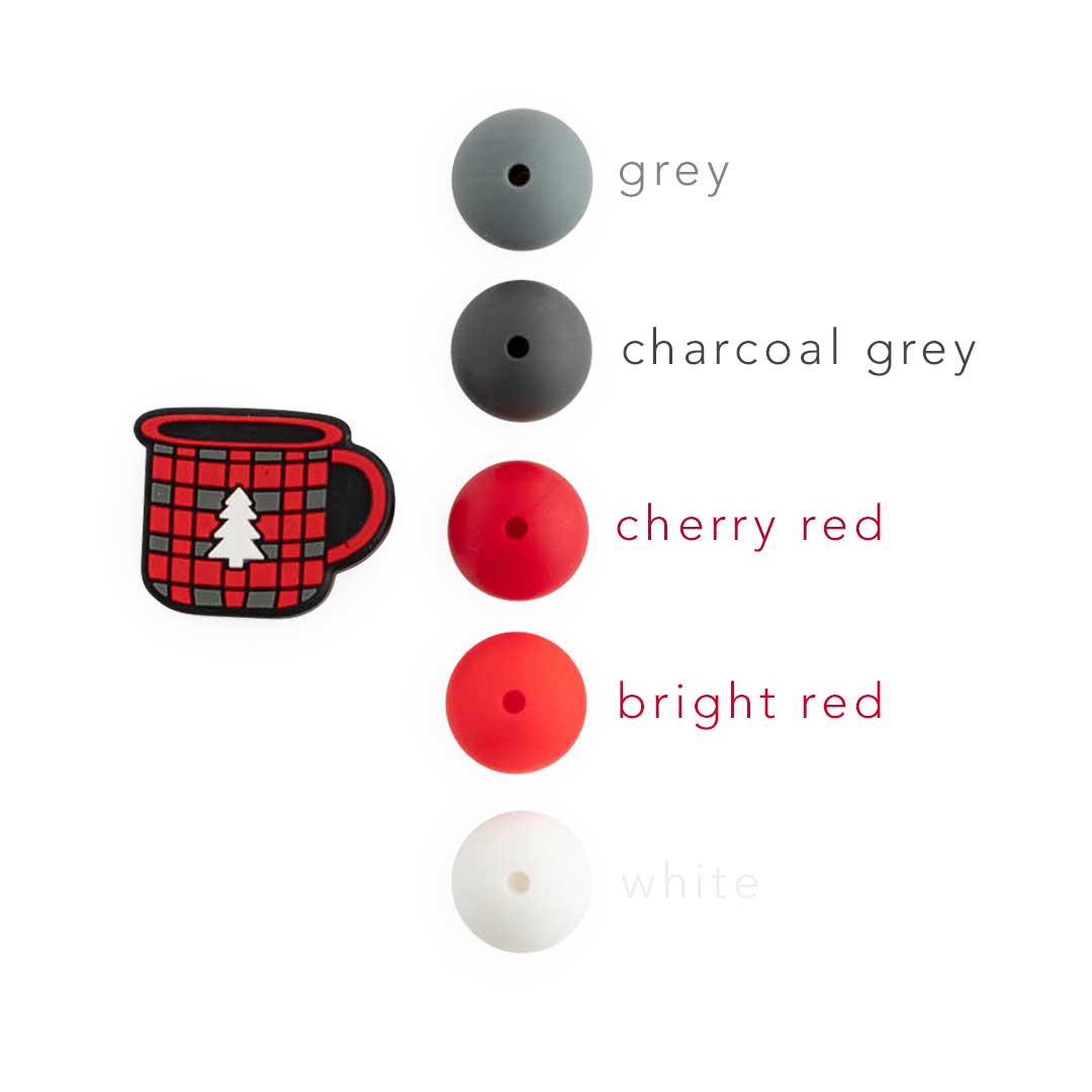 Silicone Focal Beads Christmas Mugs from Cara & Co Craft Supply