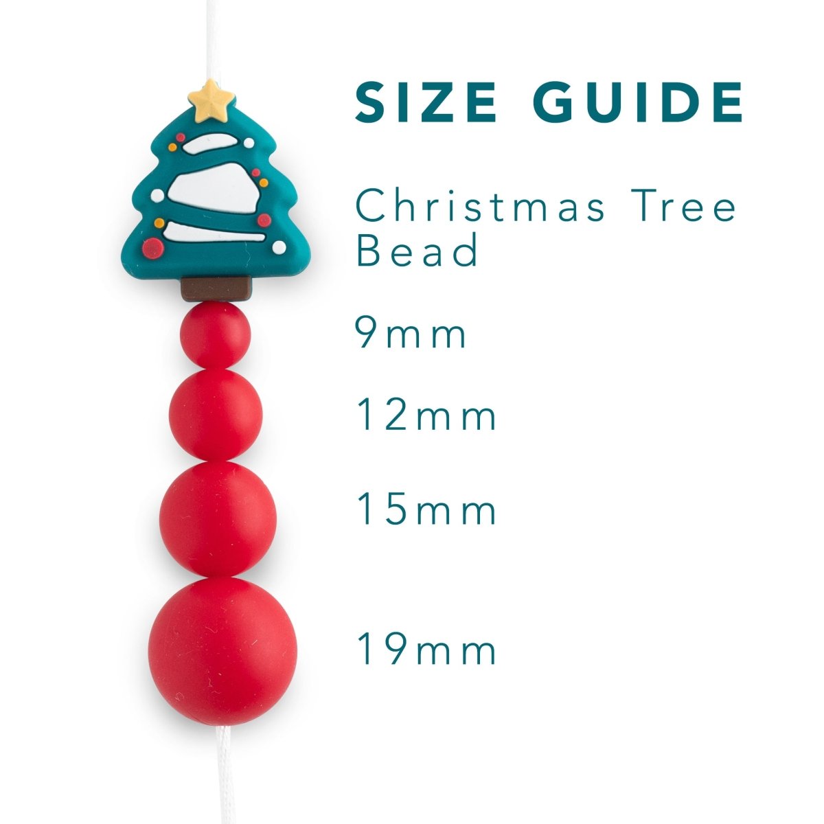 Silicone Focal Beads Christmas Trees from Cara & Co Craft Supply