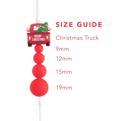 Silicone Focal Beads Christmas Trucks from Cara & Co Craft Supply