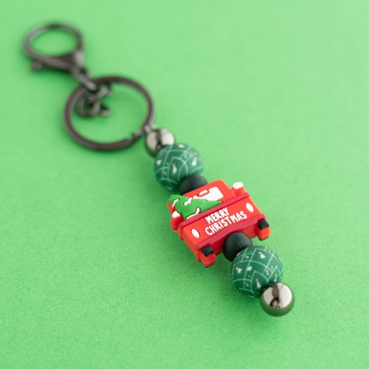 Silicone Focal Beads Christmas Trucks from Cara & Co Craft Supply