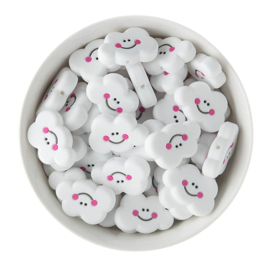 Silicone Focal Beads Clouds White from Cara & Co Craft Supply