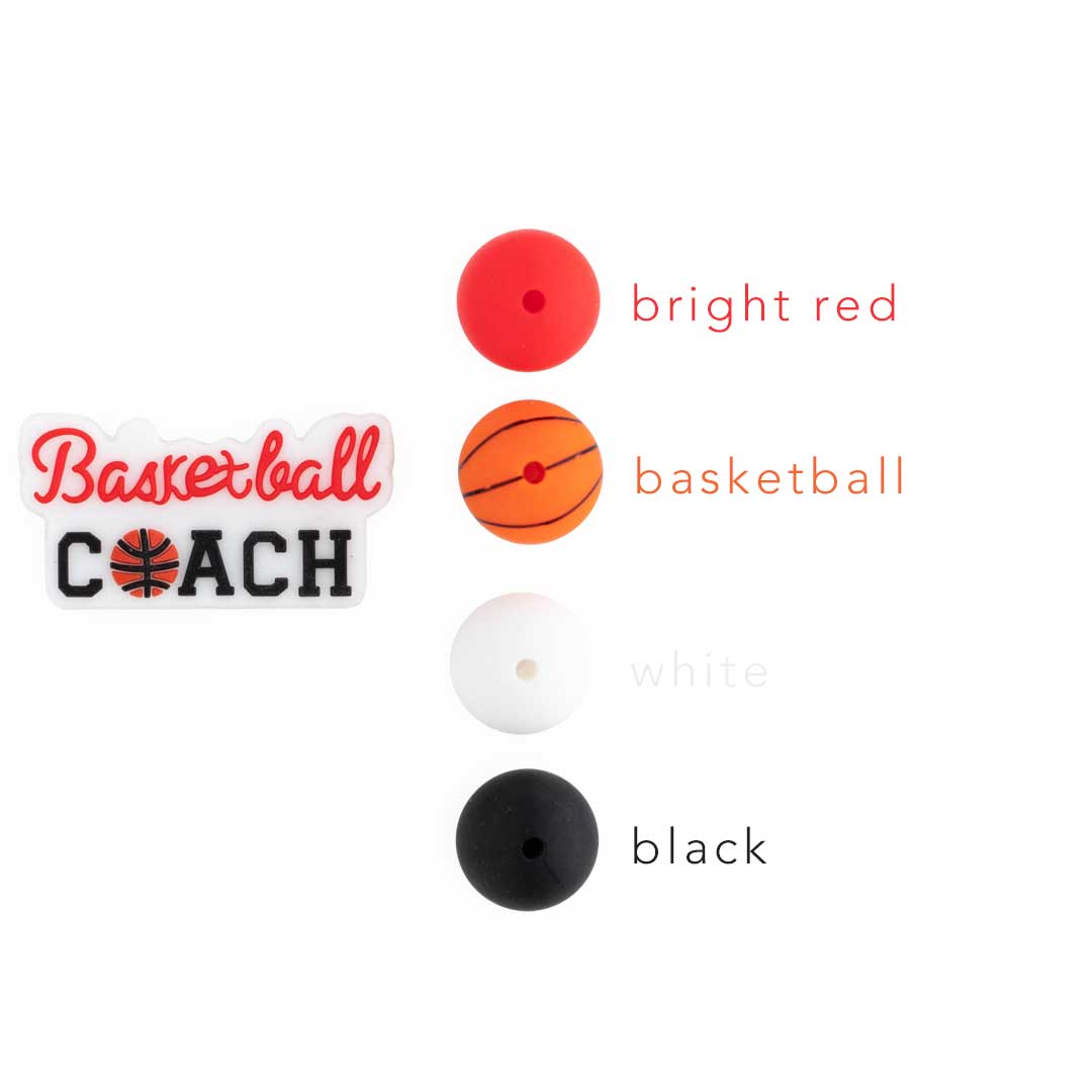 Silicone Focal Beads Coach Volleyball from Cara & Co Craft Supply