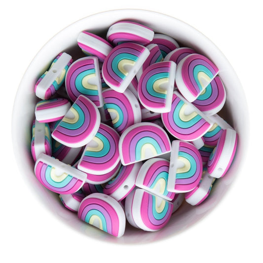 Silicone Focal Beads Colorful Rainbows Day Break from Cara & Co Craft Supply