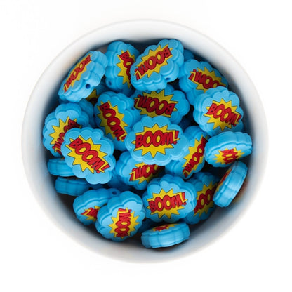 Silicone Focal Beads Comic Bubbles Boom! from Cara & Co Craft Supply