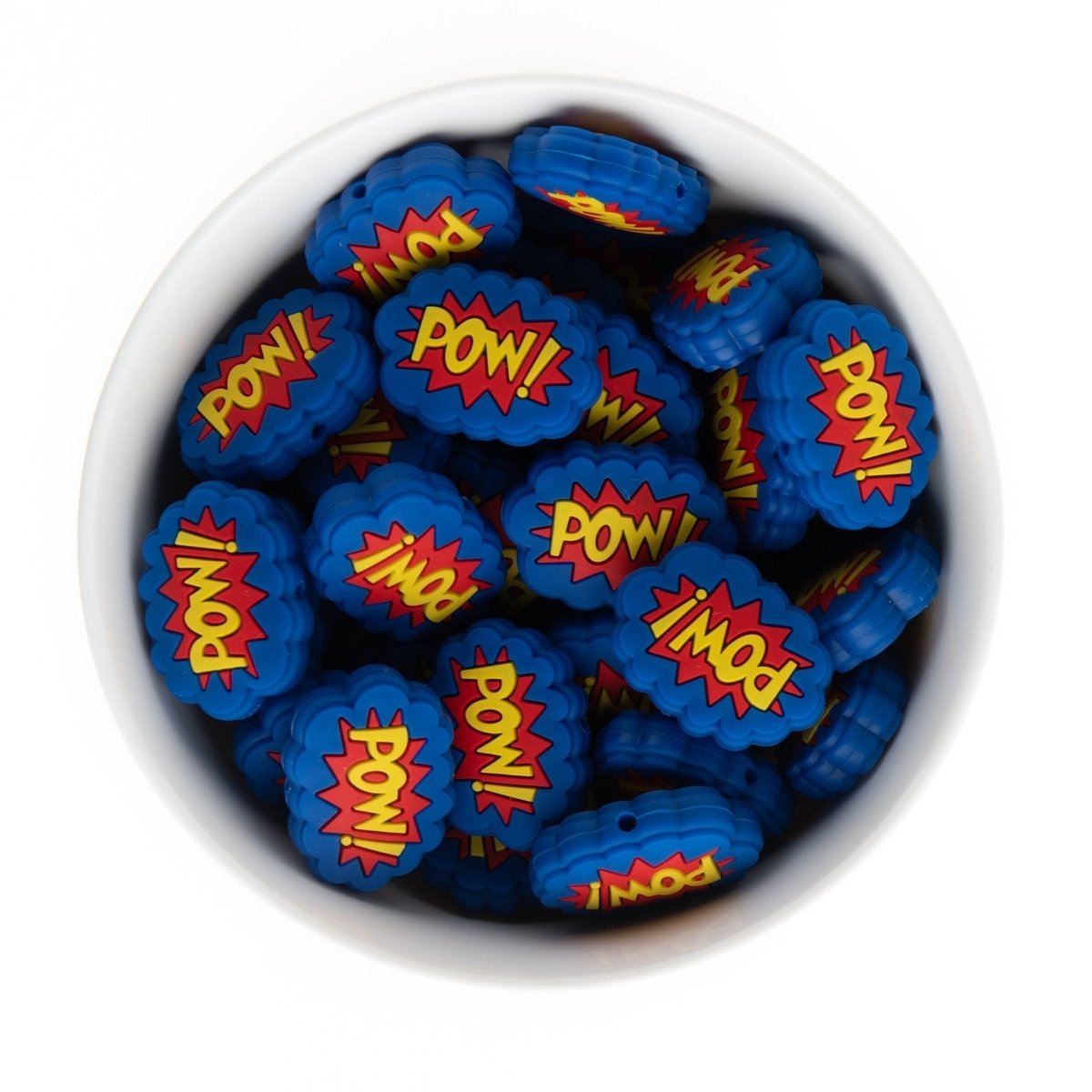 Silicone Focal Beads Comic Bubbles Pow! from Cara & Co Craft Supply
