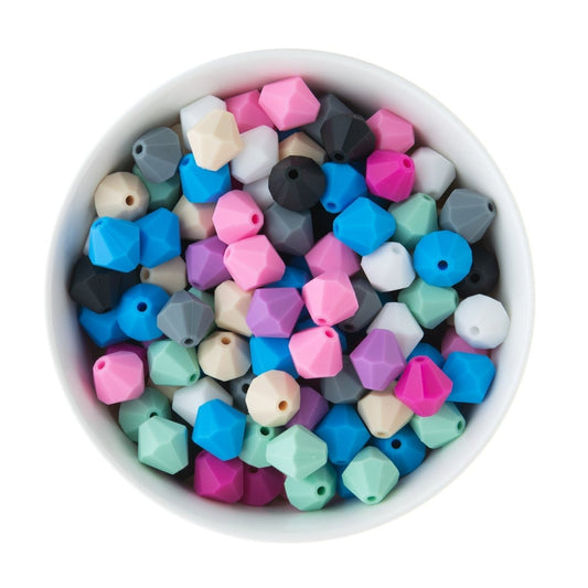 Silicone Focal Beads Diamonds Black from Cara & Co Craft Supply