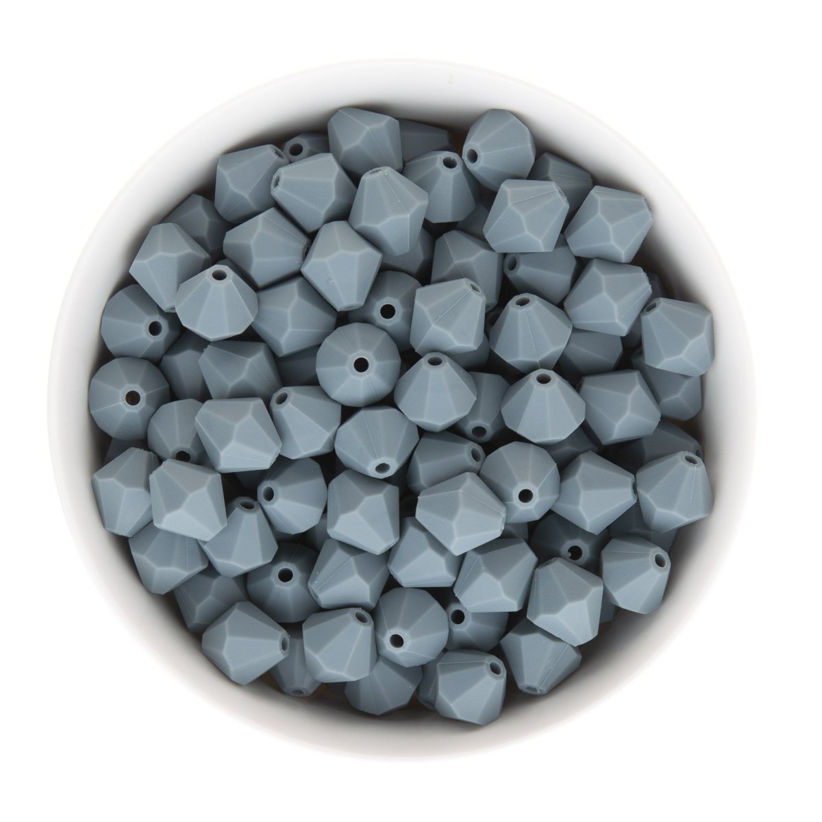 Silicone Focal Beads Diamonds Grey from Cara & Co Craft Supply