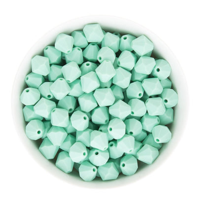 Silicone Focal Beads Diamonds Mint from Cara & Co Craft Supply