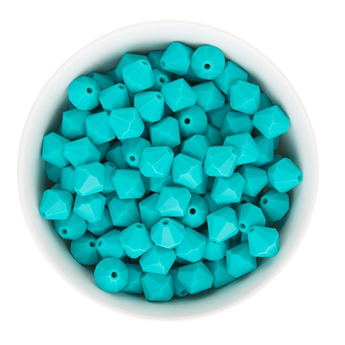 Silicone Focal Beads Diamonds Turquoise from Cara & Co Craft Supply