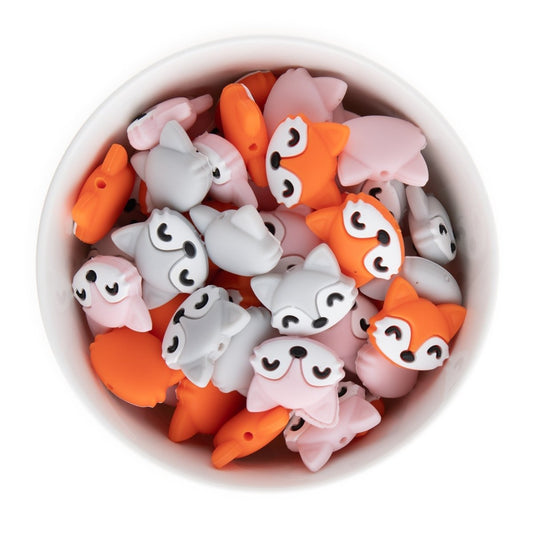 Silicone Focal Beads Fox Glacier Grey from Cara & Co Craft Supply