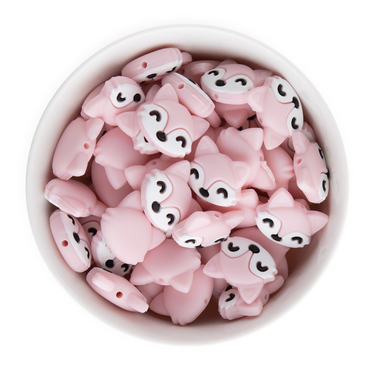 Silicone Focal Beads Fox Light Pink from Cara & Co Craft Supply