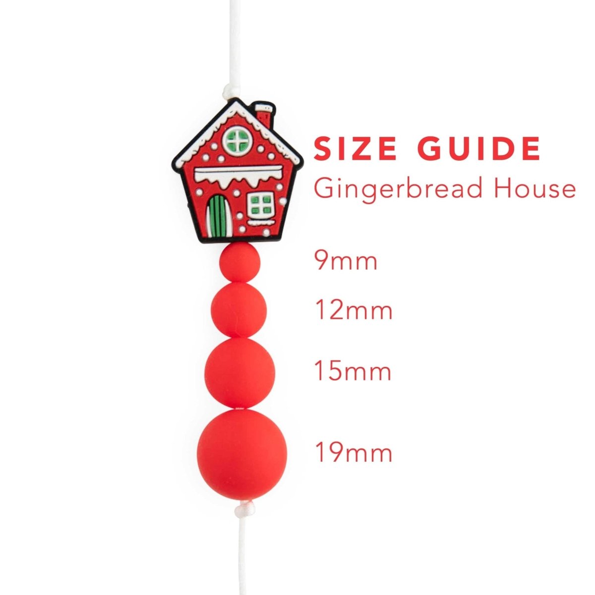 Silicone Focal Beads Gingerbread House from Cara & Co Craft Supply