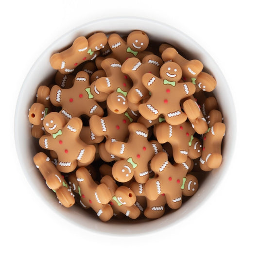 Silicone Focal Beads Gingerbread Man from Cara & Co Craft Supply