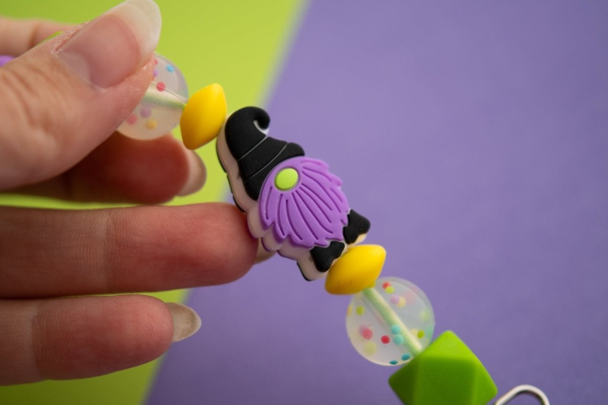 Silicone Focal Beads Glow in the Dark Gnomes from Cara & Co Craft Supply