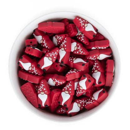 Silicone Focal Beads Gnomes Cherry Red from Cara & Co Craft Supply