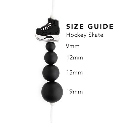 Silicone Focal Beads Hockey Skate from Cara & Co Craft Supply