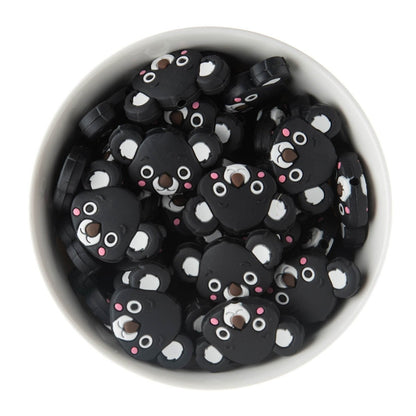 Silicone Focal Beads Koalas Black from Cara & Co Craft Supply