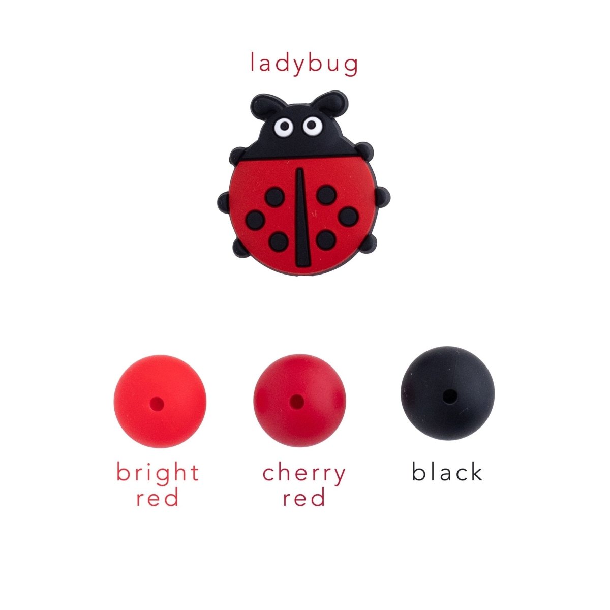 Silicone Focal Beads Ladybugs from Cara & Co Craft Supply