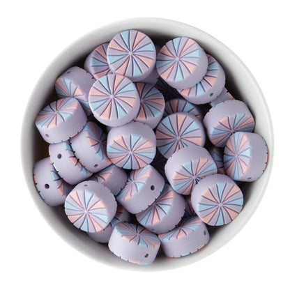 Silicone Focal Beads Lollipop Soft Pink & Lilac & Pastel Blue from Cara & Co Craft Supply