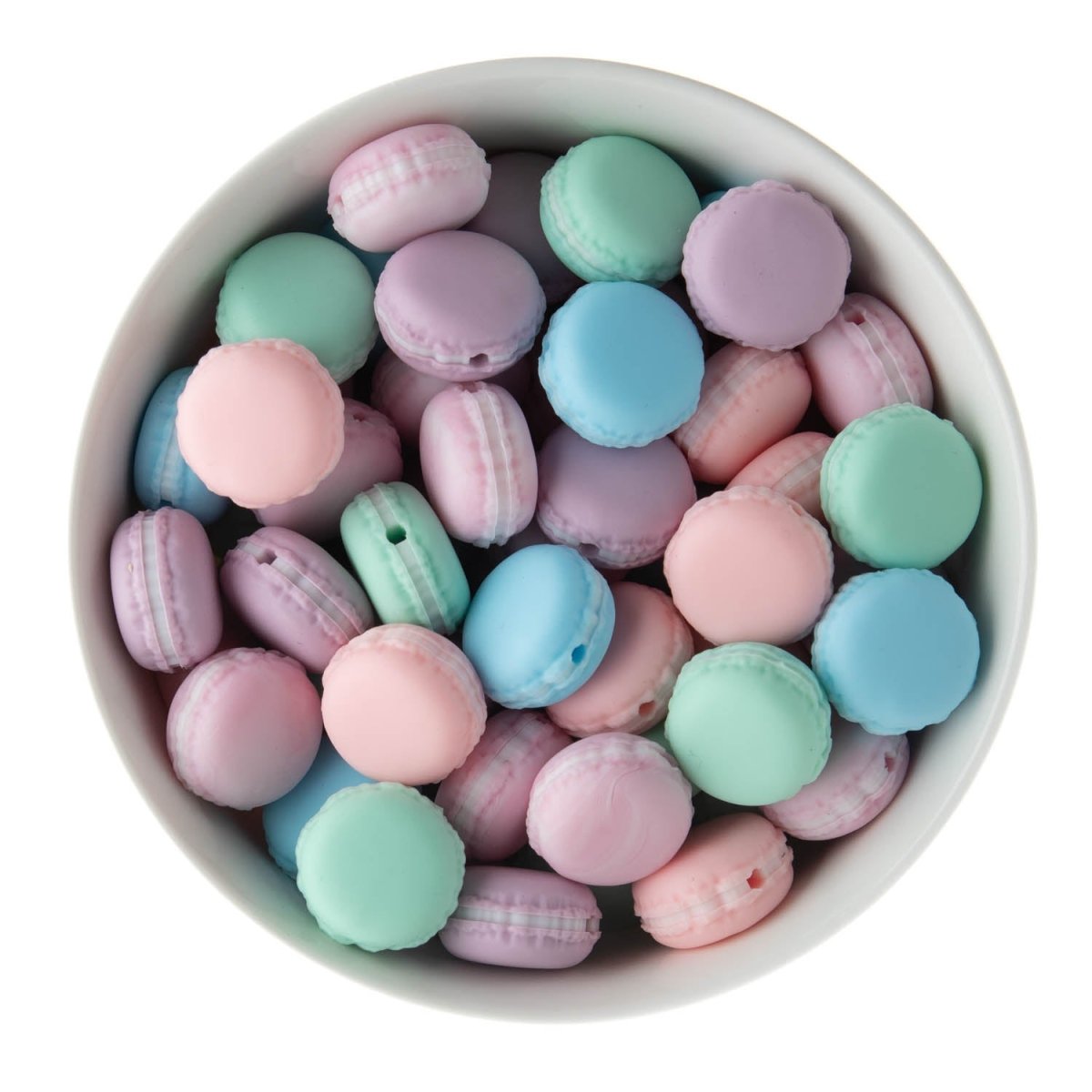 Silicone Focal Beads Macarons Berry from Cara & Co Craft Supply