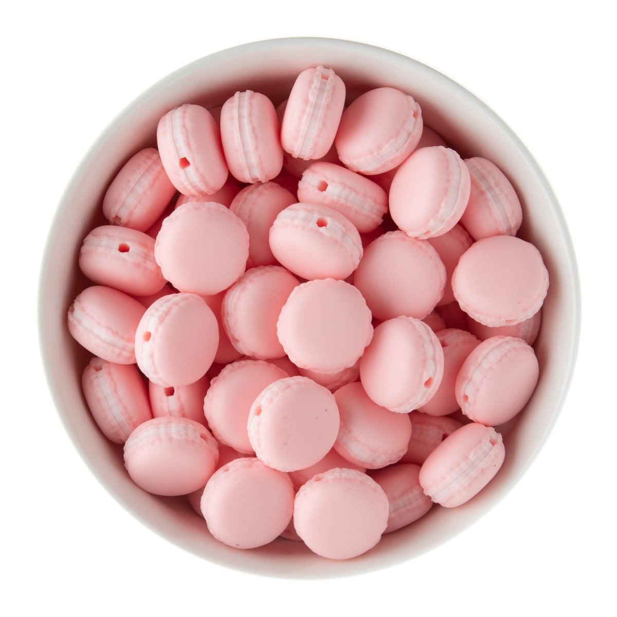 Silicone Focal Beads Macarons Soft Pink from Cara & Co Craft Supply