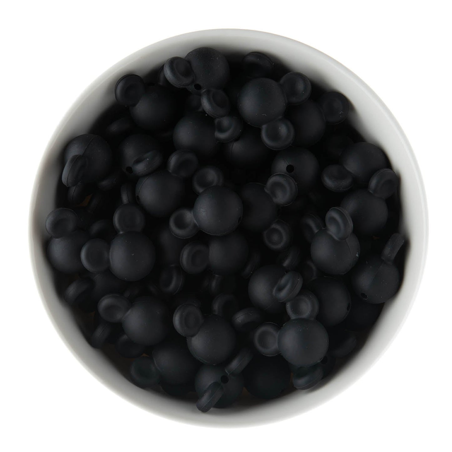 Silicone Focal Beads Mickey Black from Cara & Co Craft Supply