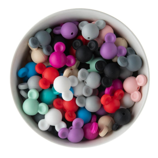 Silicone Focal Beads Mickey Black from Cara & Co Craft Supply