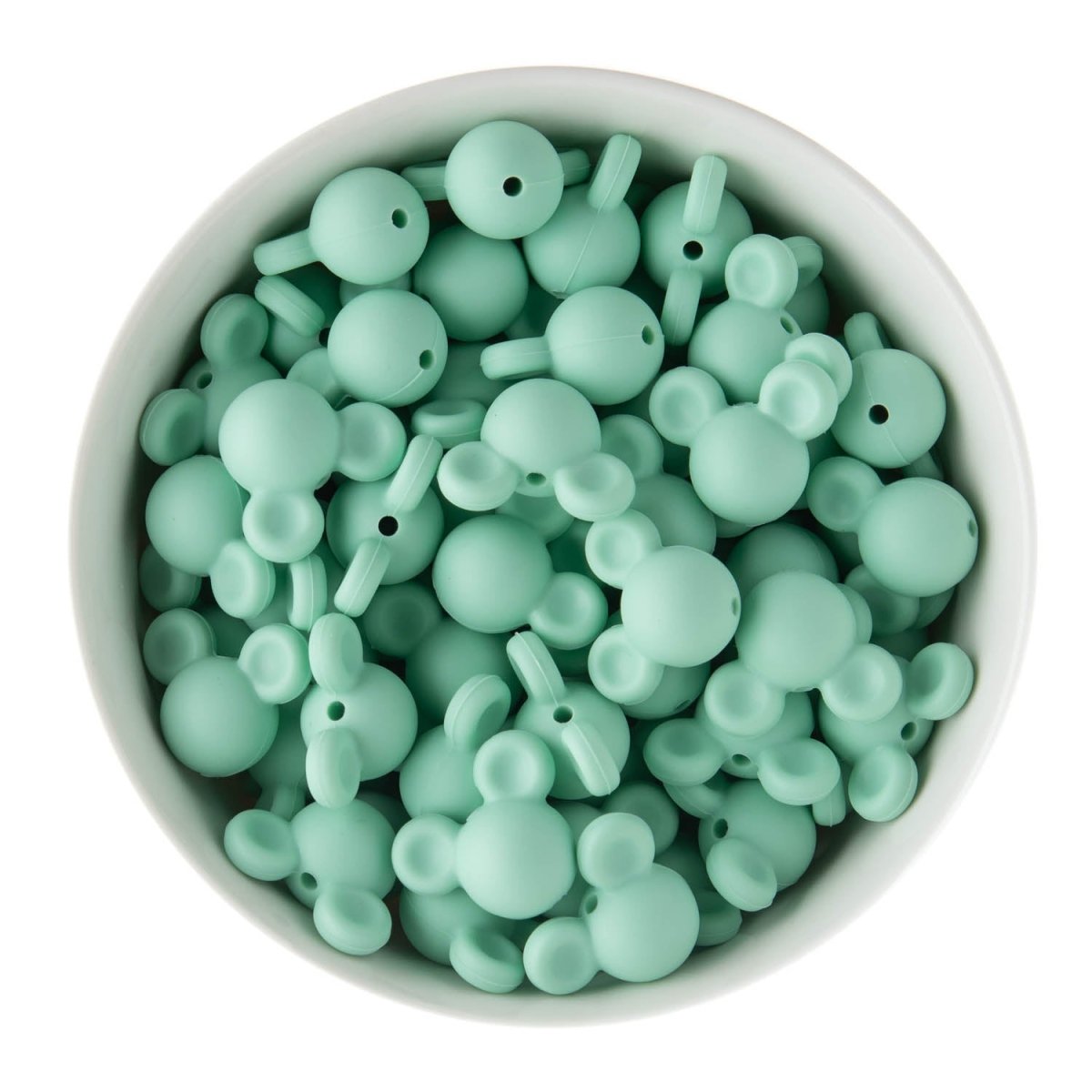 Silicone Focal Beads Mickey Mint from Cara & Co Craft Supply