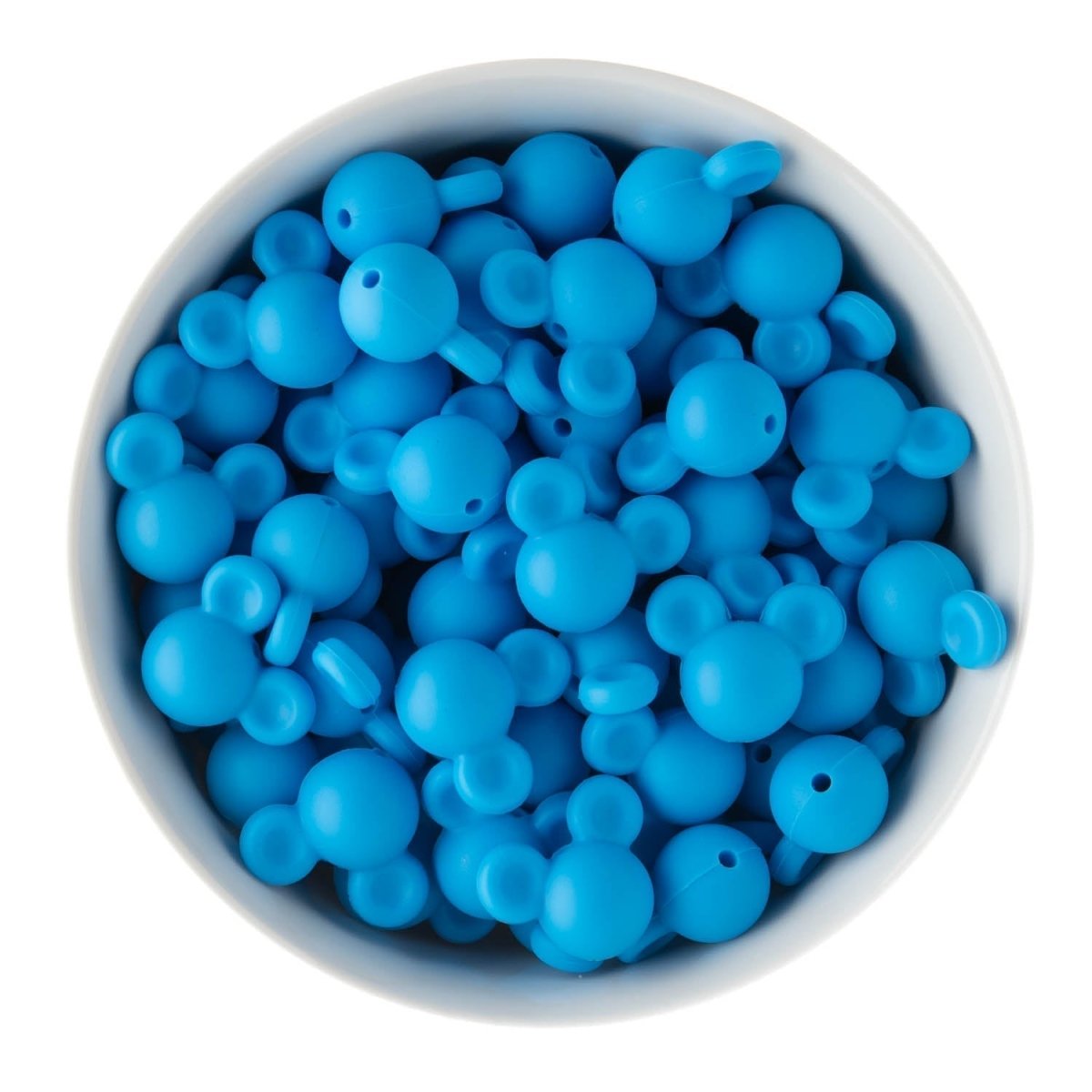 Silicone Focal Beads Mickey Sky Blue from Cara & Co Craft Supply