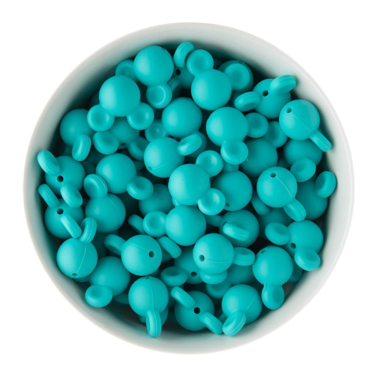 Silicone Focal Beads Mickey Turquoise from Cara & Co Craft Supply