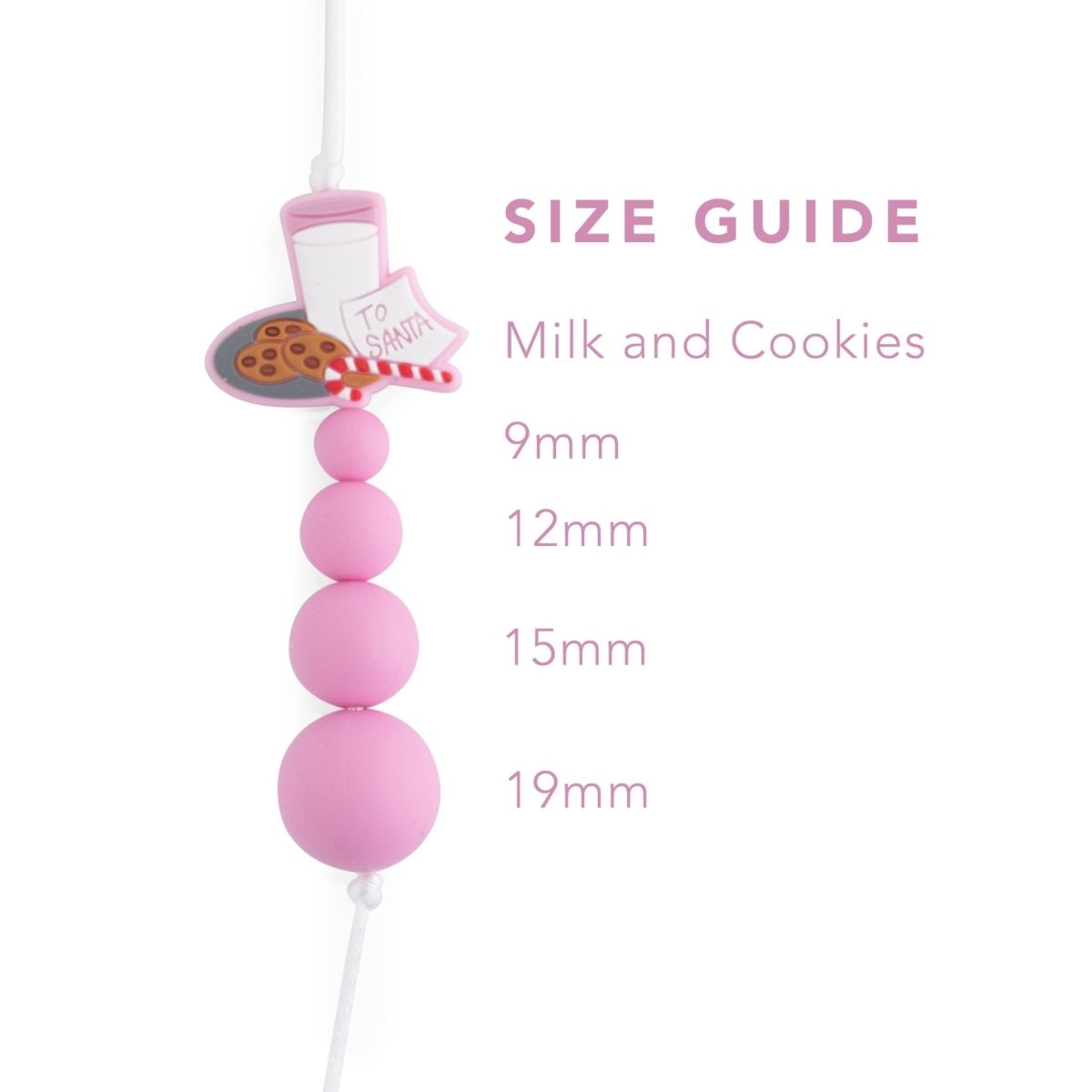 Silicone Focal Beads Milk & Cookies from Cara & Co Craft Supply