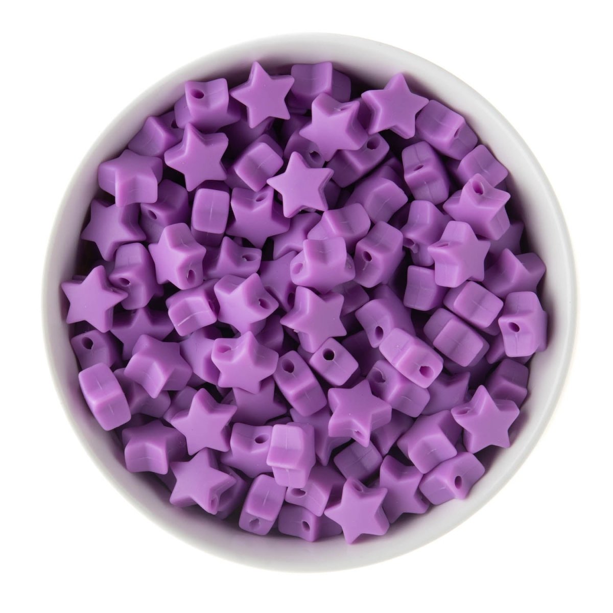 Silicone Focal Beads Mini Stars Lavender from Cara & Co Craft Supply