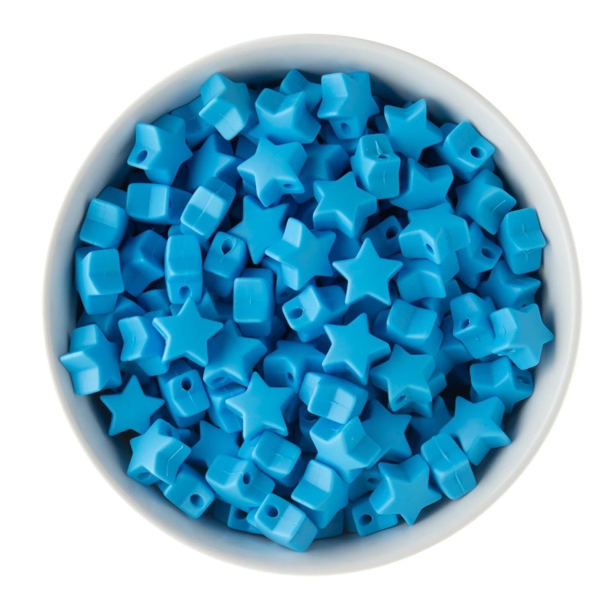 Silicone Focal Beads Mini Stars Sky Blue from Cara & Co Craft Supply