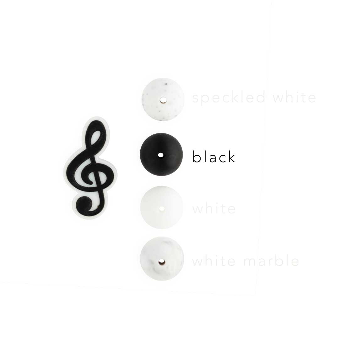 Silicone Focal Beads Music from Cara & Co Craft Supply