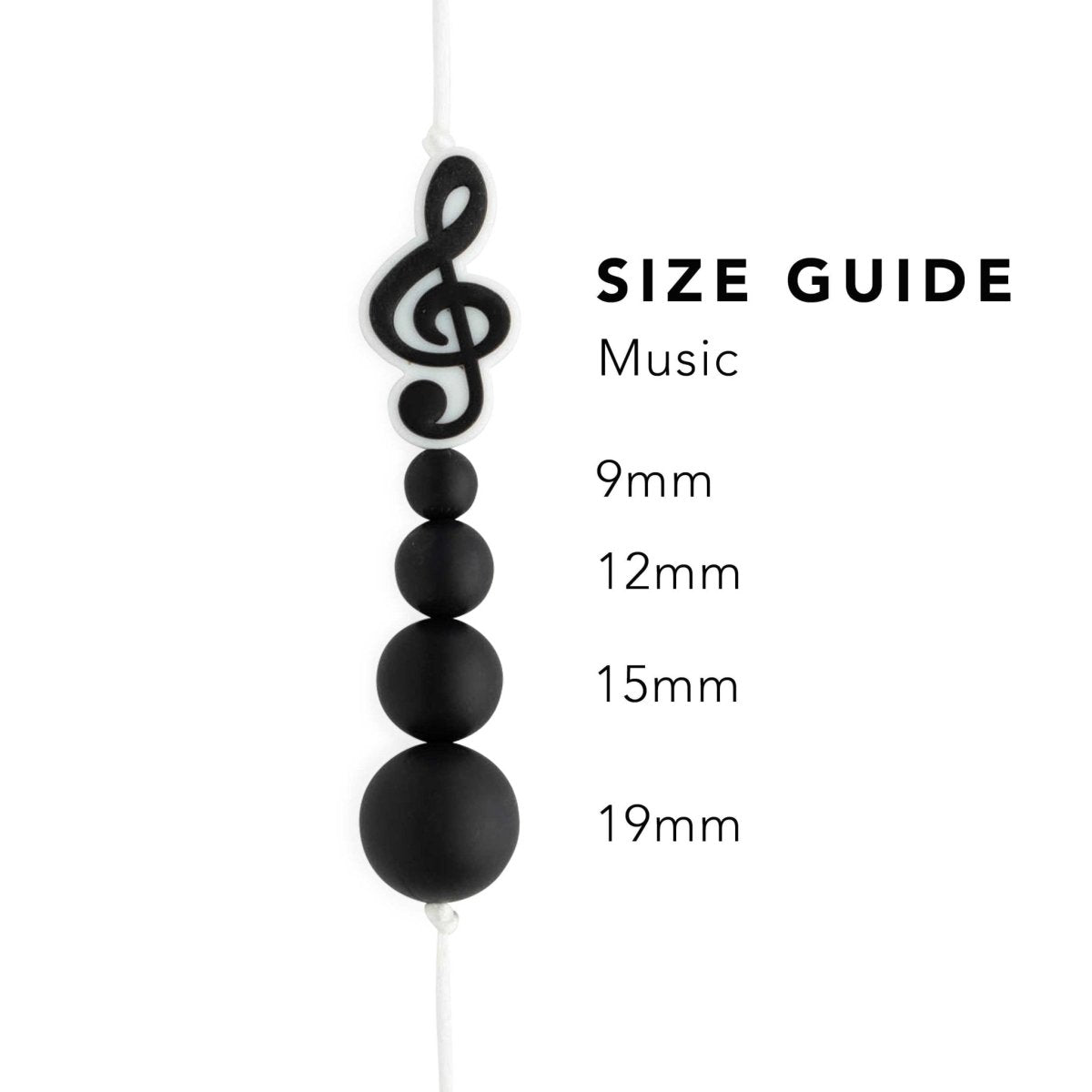 Silicone Focal Beads Music from Cara & Co Craft Supply