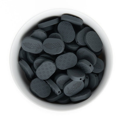 Silicone Focal Beads Mustard Seeds Charcoal Grey from Cara & Co Craft Supply