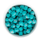 Silicone Focal Beads Pac-Man Ghosts Turquoise from Cara & Co Craft Supply