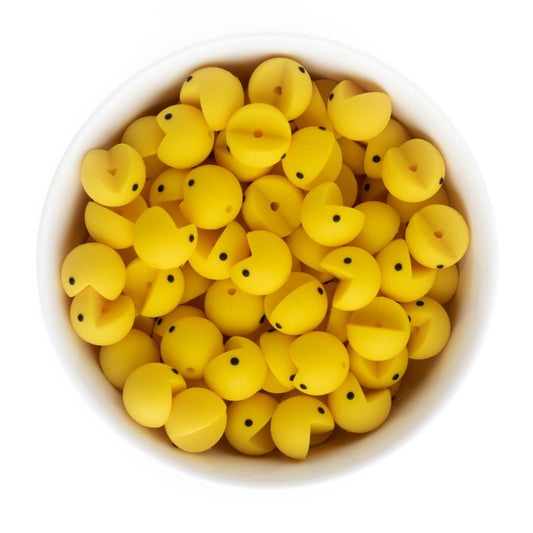 Silicone Focal Beads Pac-Man Sunshine Yellow from Cara & Co Craft Supply