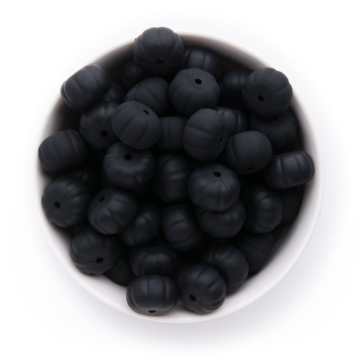 Silicone Focal Beads Pumpkins Black from Cara & Co Craft Supply