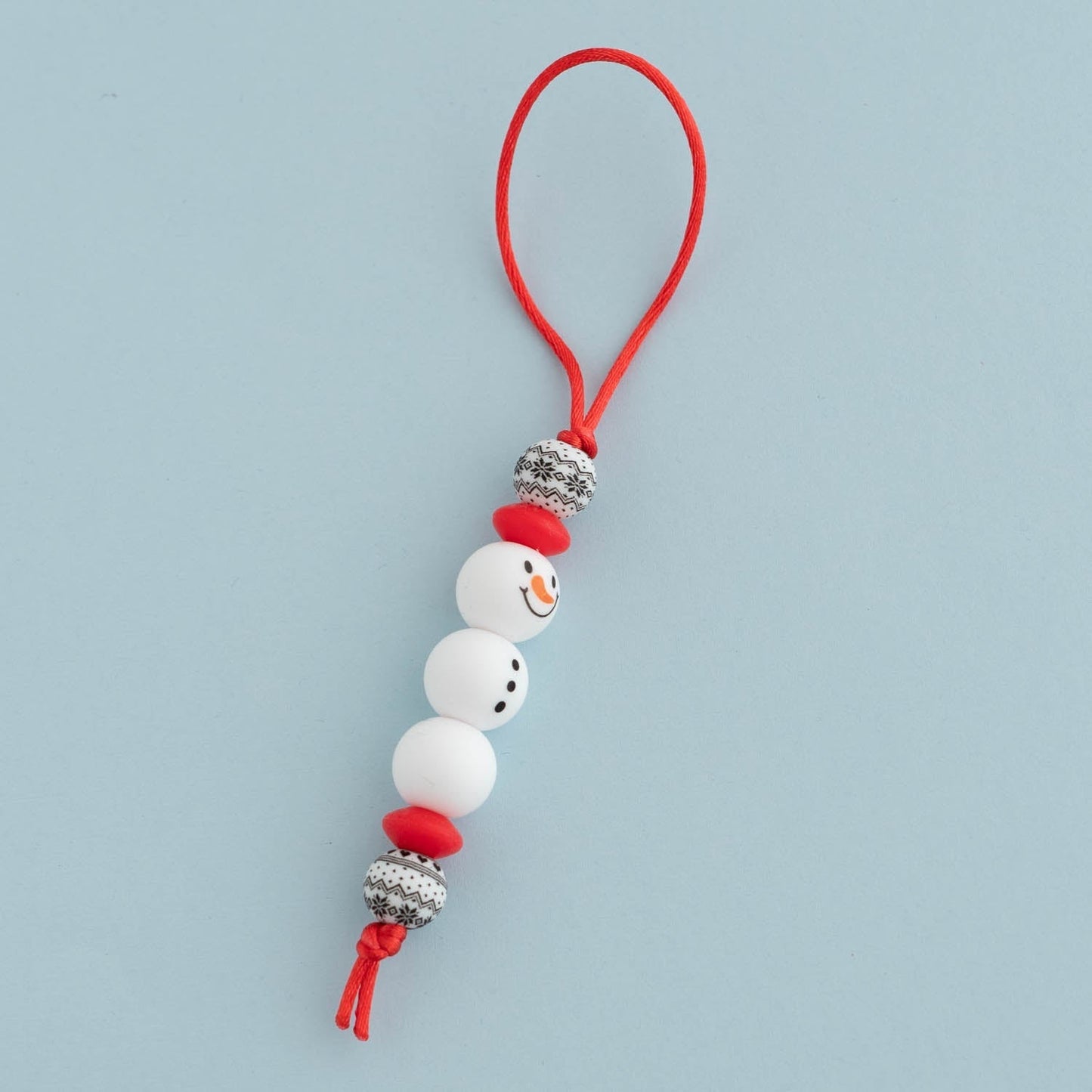 Silicone Focal Beads Round Snowman Snowman Body from Cara & Co Craft Supply