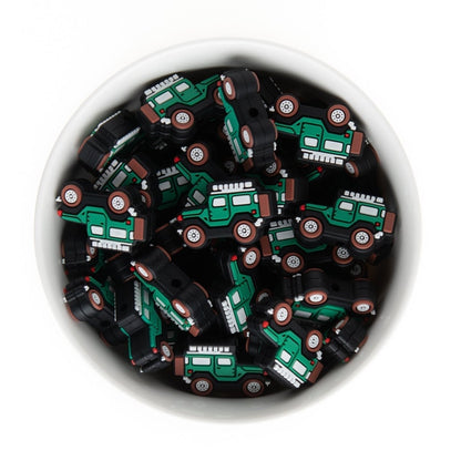 Silicone Focal Beads Rugged SUV Emerald Green from Cara & Co Craft Supply