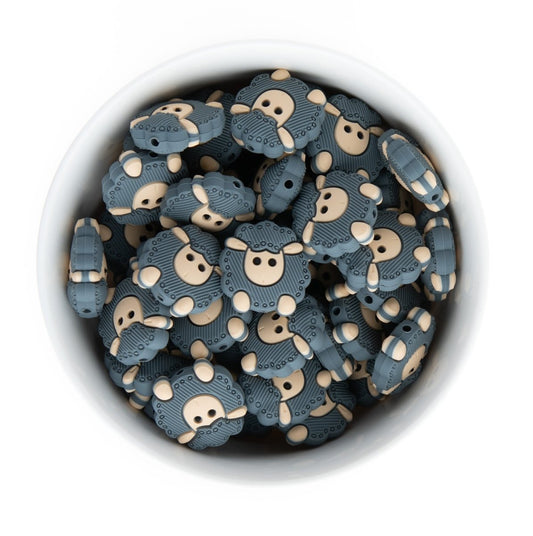 Silicone Focal Beads Sheep Grey from Cara & Co Craft Supply